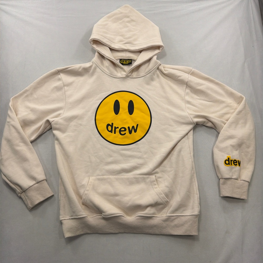 Drew House Hoodie Mascot Smiley Face Cream Off-White Mens XL